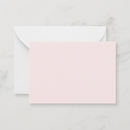 Elegant Blush Pink Bow Watercolor Monogram ノートカード (裏面)