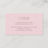 Elegant Blush Pink Cake Bakery 名刺 (裏面)