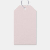 Elegant Blush Pink Dusty Blue Floral wedding Favor ギフトタグ (裏面)