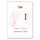 Elegant Blush Pink Floral  テーブルナンバー (裏面)