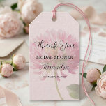 Elegant Blush Pink Floral Bridal Shower Thank You ギフトタグ<br><div class="desc">Picture your event styled with Elegant Romantic Blush Pink Floral Bridal Shower pieces designed to match effortlessly. From decorations to small details,  the soft blush watercolor florals create a cohesive,  elegant look that feels romantic,  easy,  and beautifully put together.</div>