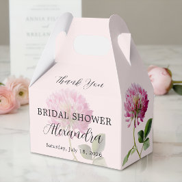 Elegant Blush Pink Floral Bridal Shower Thank You フェイバーボックス