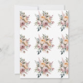 Elegant Blush Pink Floral Brunch and Bubbly 招待状 (裏面)