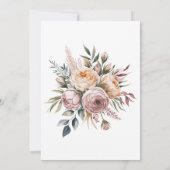 Elegant Blush Pink Floral Engagement Party 招待状 (裏面)