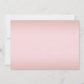 Elegant Blush Pink Floral Gold Tiara Quinceanera セーブザデート (裏面)