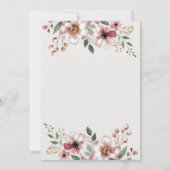Elegant Blush Pink Floral Wedding Invitation 招待状 (裏面)