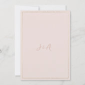 Elegant blush pink gold daisy floral Save the Date 招待状 (裏面)