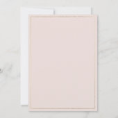 Elegant blush pink gold daisy floral Wedding 招待状 (裏面)