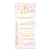 Elegant Blush Pink & Gold Sweet 16 Menu  ラックカード (正面)