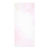 Elegant Blush Pink & Gold Sweet 16 Menu  ラックカード (裏面)