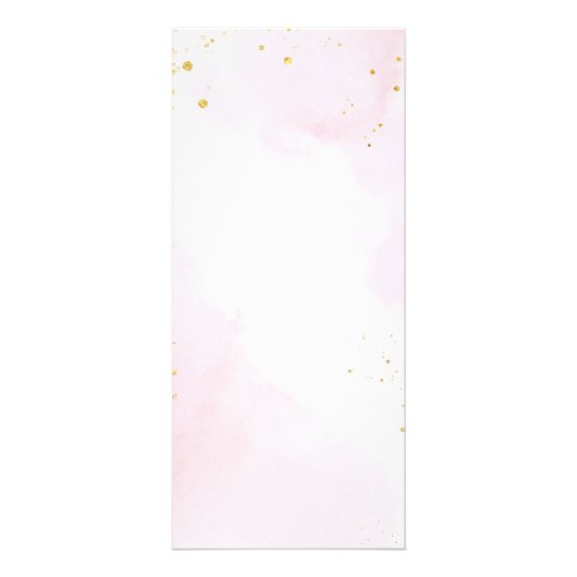 Elegant Blush Pink & Gold Sweet 16 Menu  ラックカード (裏面)