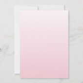 Elegant Blush Pink Gradient Script Sweet Sixteen 招待状 (裏面)