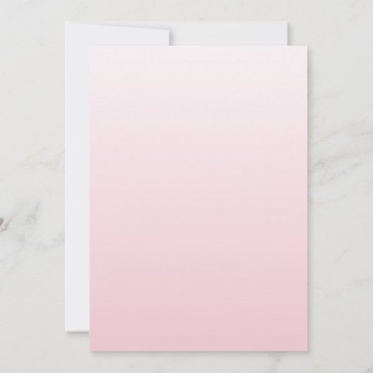 Elegant Blush Pink Gradient Script Sweet Sixteen 招待状 (裏面)