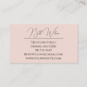 Elegant Blush Pink Makeup Photo  名刺 (裏面)
