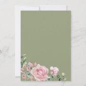 Elegant Blush Pink Roses 95th Birthday Party  招待状 (裏面)