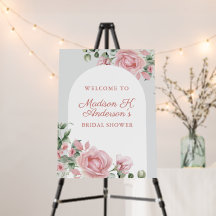 Elegant Blush Pink Roses Bridal Shower