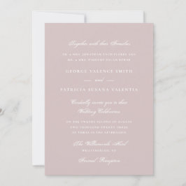Elegant Blush Pink Script Wedding 招待状
