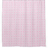 Elegant Blush Pink Shower Curtain Cozy Plaid Vibes シャワーカーテン (正面)