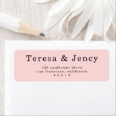 Elegant Blush Pink Typography Design ラベル (インサイチュ)