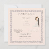 Elegant Blush Pink Wedding Invitation - Customizab 招待状 (正面)