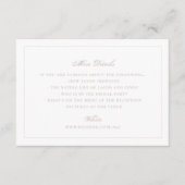 Elegant Blush Pink Wedding Website Details エンクロージャーカード (正面)