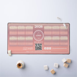 Elegant Blush Promotional Business 2026 Calendar デスクマット
