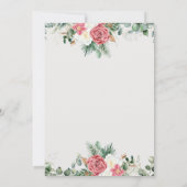 Elegant Blush Rose Gold Arch Wedding Invitation 招待状 (裏面)