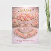Elegant Blush Rose “MUM” Mother’s Day Card  カード (正面)