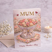 Elegant Blush Rose “MUM” Mother’s Day Card  カード