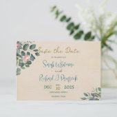 Elegant Blush & Sage Floral Wedding セーブザデート (スタンド正面)