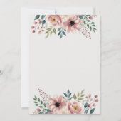 Elegant Blush Sage Wedding Save The Date Floral 招待状 (裏面)