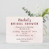 Elegant Blush Watercolor Floral Bridal Shower 招待状 (スタンド正面)