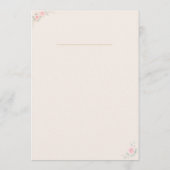 Elegant Blush Wedding Program Card プログラム (裏面)