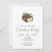 Elegant Bohemian Earthy Botanical Christmas Invite 招待状 (正面)
