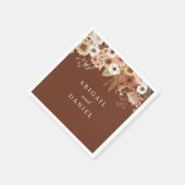 Elegant Bohemian Floral Wedding  スタンダードカクテルナプキン (角)