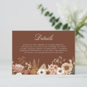 Elegant Bohemian Floral Wedding Details エンクロージャーカード (スタンド正面)