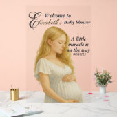 Elegant Bohemian Mom to be Baby Shower アクリルサイン (ウェディング)