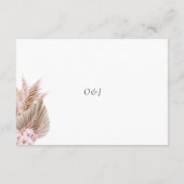 Elegant Bohemian Pampas Grass Wedding Website エンクロージャーカード (裏面)