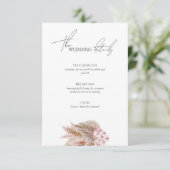 Elegant Bohemian Pampas Grass Wedding Website エンクロージャーカード (スタンド正面)