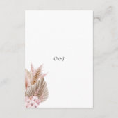 Elegant Bohemian Pampas Grass Wedding Website エンクロージャーカード (裏面)