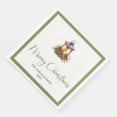 Elegant Bohemian Rustic Christmas Lantern Napkins (コーナー)