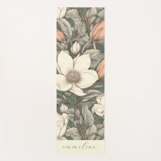 Elegant Boho Botanical Name ヨガマット (正面)
