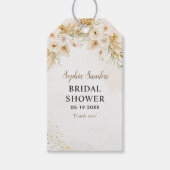 Elegant Boho Bridal Shower with yellow flowers ギフトタグ (正面)
