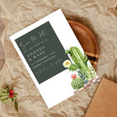 Elegant Boho Cactus Desert Succulent Save the date セーブザデート