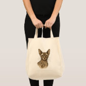 Elegant Boho Cat Portrait Tote Bag トートバッグ (正面(商品))