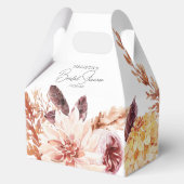 Elegant Boho Chic Watercolor Floral Bridal Shower フェイバーボックス (正面)