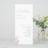 Elegant Boho Chic Wildflowers Wedding Program (スタンド正面)
