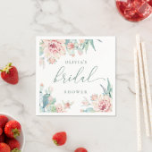Elegant Boho Desert Bridal Shower | Cactus Floral スタンダードカクテルナプキン (インサイチュ)