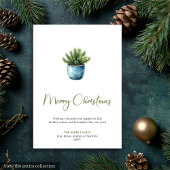 Elegant Boho Earthy Neutral Christmas Greeting シーズンカード