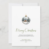 Elegant Boho Earthy Neutral Christmas Greeting シーズンカード (正面)
